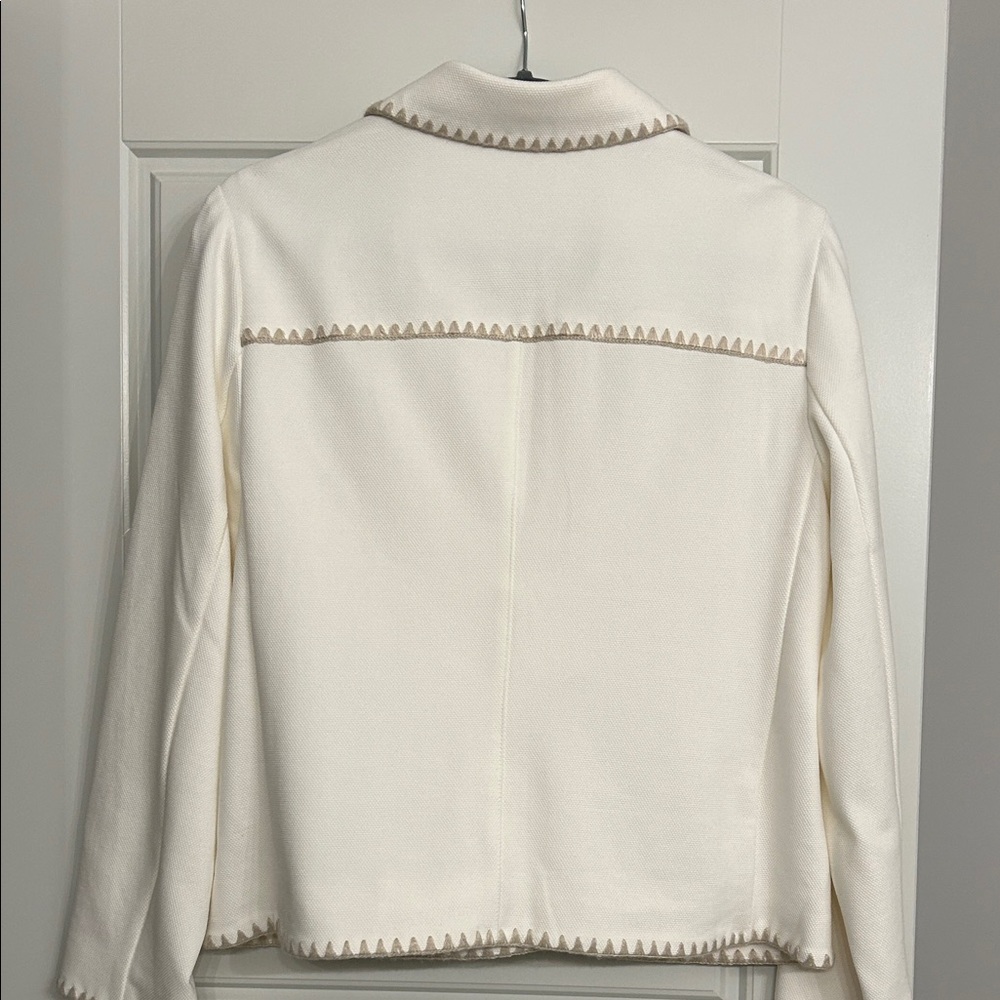Chico's Knit Shacket Ecru - Picture 6 of 6